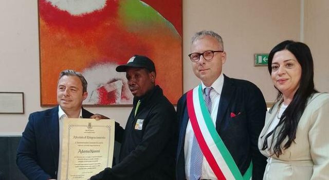 Adama Nonni honoré par les autorités locales italiennes