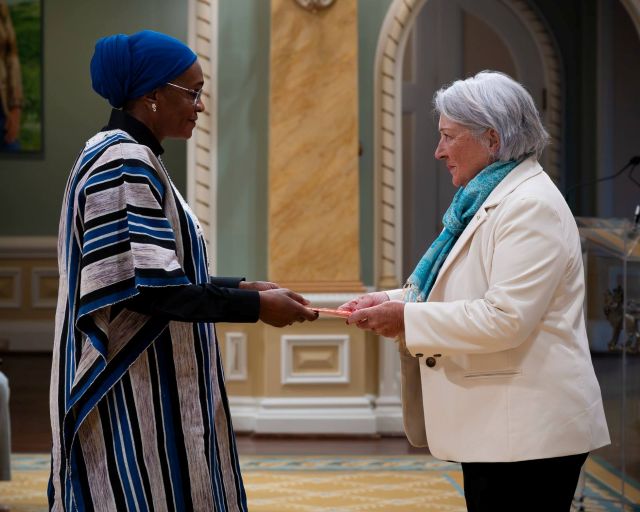 Canada: l’Ambassadeur Nandy Somé/Diallo présente ses Lettres de créance à la Gouverneure générale