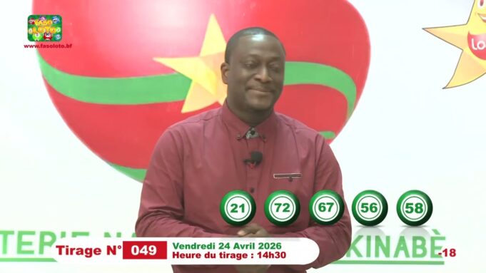 LONAB/FASO LOTO: les résultats du tirage du vendredi 24 avril 2026