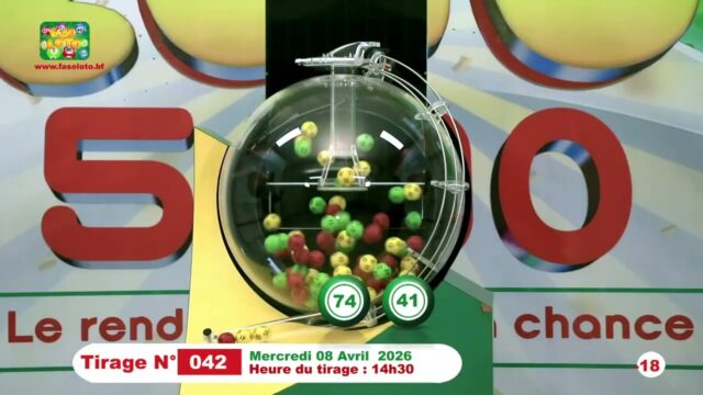LONAB/FASO LOTO: les résultats du tirage du mercredi 8 avril 2026