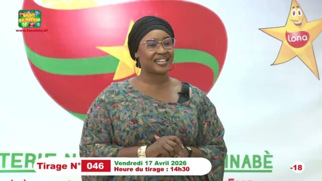LONAB/FASO LOTO: les résultats du tirage du vendredi 17 avril 2026