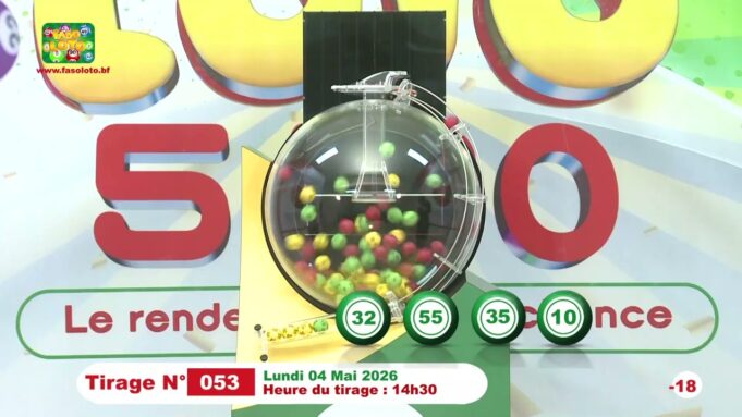 LONAB/FASO LOTO: les résultats du tirage du lundi 4 mai 2026