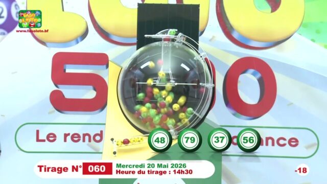 LONAB/FASO LOTO: les résultats du tirage du mercredi 20 mai 2026