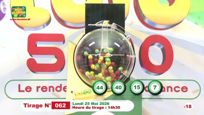 LONAB/FASO LOTO: les résultats du tirage du lundi 25 mai 2026