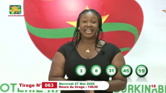 LONAB/FASO LOTO: les résultats du tirage du mercredi 27 mai 2026