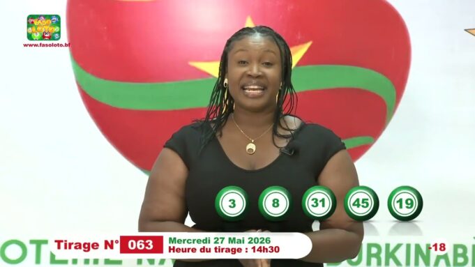 LONAB/FASO LOTO: les résultats du tirage du mercredi 27 mai 2026