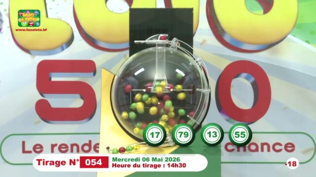 LONAB/FASO LOTO: les résultats du tirage du mercredi 6 mai 2026