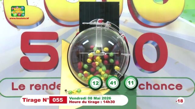 LONAB/FASO LOTO: les résultats du tirage du vendredi 8 mai 2026