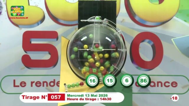LONAB/FASO LOTO: les résultats du tirage du mercredi 13 mai 2026