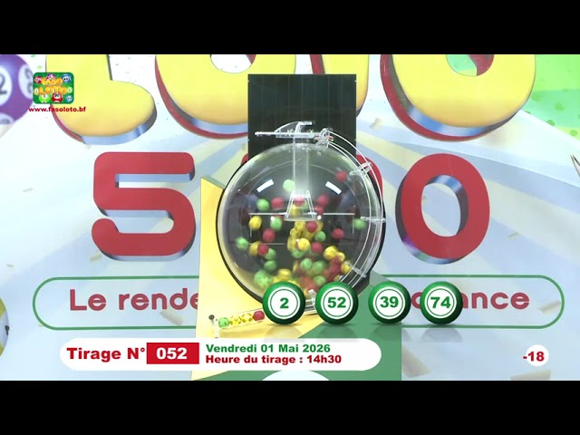 LONAB/FASO LOTO: les résultats du tirage du vendredi 1er mai 2026