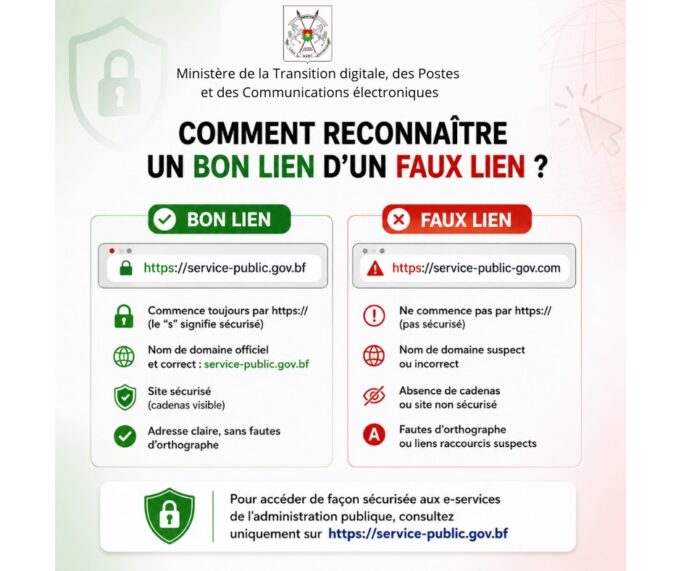 Sécurité numérique: comment reconnaitre un lien officiel d’un lien frauduleux ?