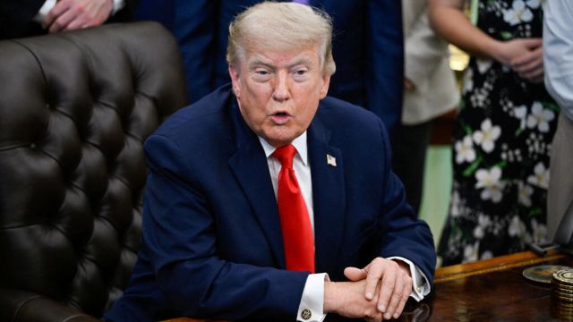 Le président américain, Donald Trump après la signature de l'accord