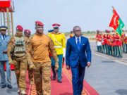 Arrivée du président béninois Romuald Wadagni à Ouagadougou