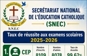Examens scolaires 2025-2026: l’Éducation catholique affiche des performances de haut niveau
