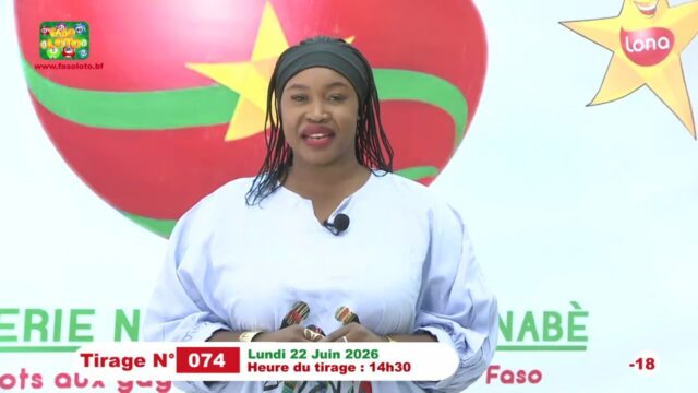 LONAB/FASO LOTO: les résultats du tirage du lundi 22 juin 2026
