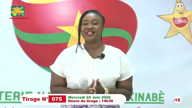 LONAB/FASO LOTO: les résultats du tirage du mercredi 24 juin 2026