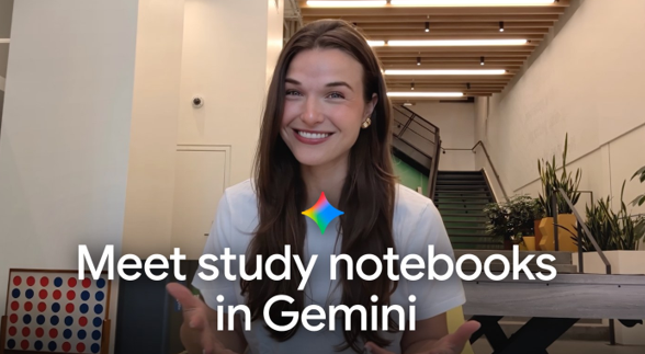 Les carnets d’étude de Gemini organisent des leçons et quiz personnalisés. Crédit/source : Google.