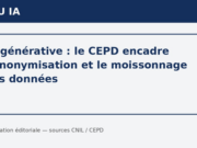 IA générative: le CEPD encadre l’anonymisation et le moissonnage des données