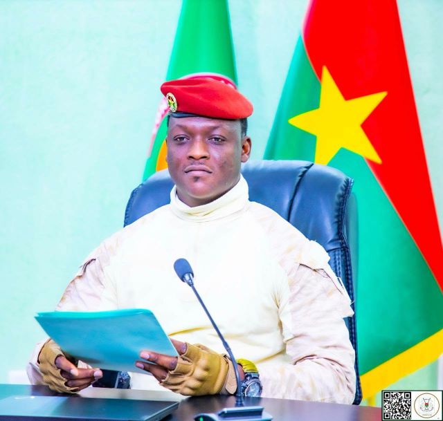 Le président du Faso, le capitaine Ibrahim Traoré