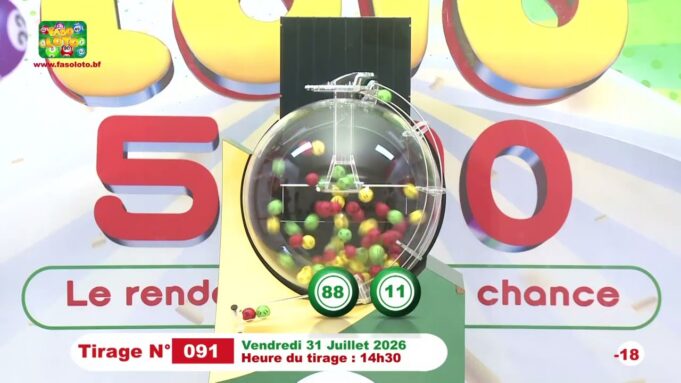 LONAB/FASO LOTO: les résultats du tirage du vendredi 31 juillet 2026