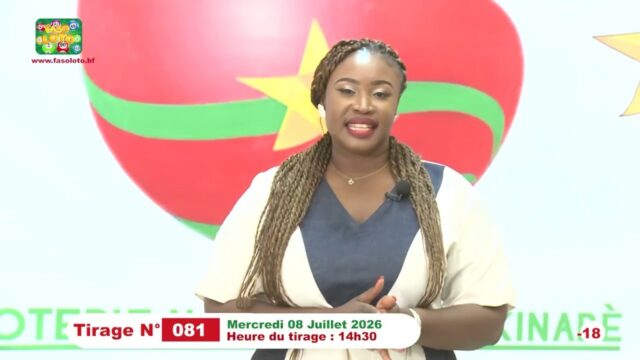 LONAB/FASO LOTO: les résultats du tirage du mercredi 8 juillet 2026