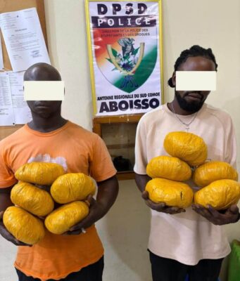 Interpellation de deux individus en possession de 10 ballons de cannabis