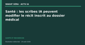 Santé: les scribes IA peuvent modifier le récit inscrit au dossier médical