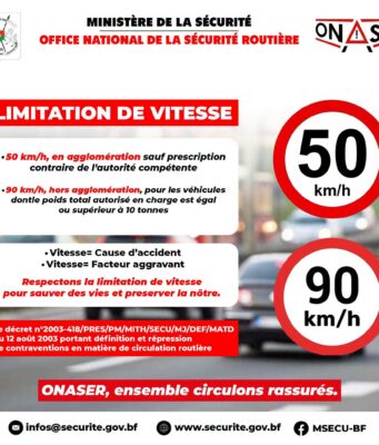 Burkina: la réglementation de la vitesse en circulation