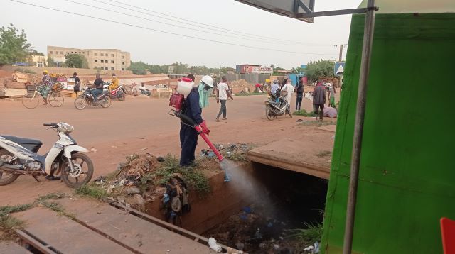 Une image d'archive de destruction de gîtes larvaires