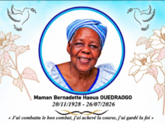 Décès de Bernadette Haoua Ouédraogo: remerciements et faire part