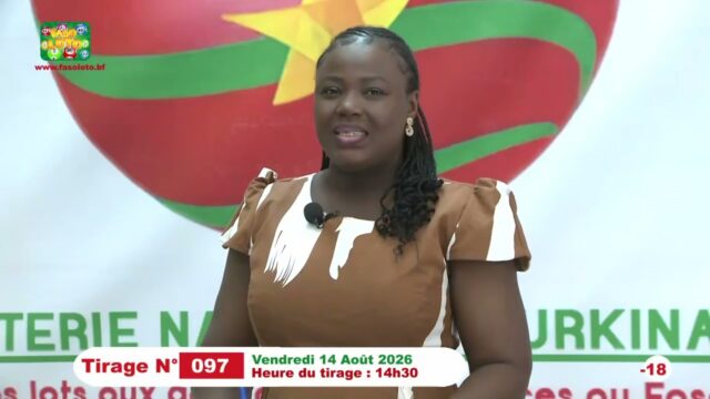 LONAB/FASO LOTO: les résultats du tirage du vendredi 14 août 2026