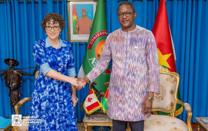 Burkina: en fin de mission, l’ambassadrice du Canada témoigne sa gratitude à Karamoko Jean-Marie Traoré