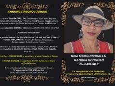 Nécrologie: décès de Kadidia Déborah Diallo Marquis