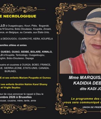 Nécrologie: décès de Kadidia Déborah Diallo Marquis