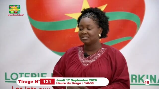 LONAB/FASO LOTO: les résultats du tirage du jeudi 17 septembre 2026