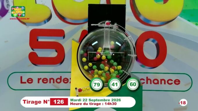 LONAB/FASO LOTO: les résultats du tirage du mardi 22 septembre 2026