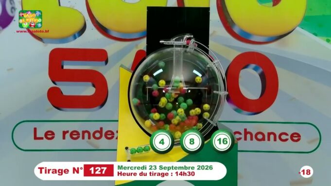 LONAB/FASO LOTO: les résultats du tirage du mercredi 23 septembre 2026
