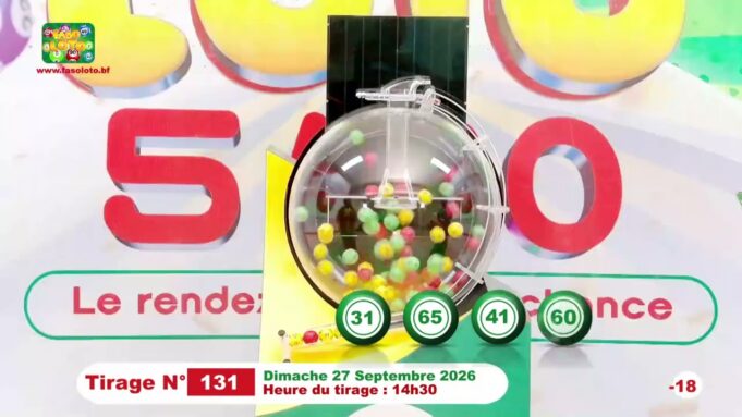 LONAB/FASO: les résultats du tirage du dimanche 27 septembre 2026