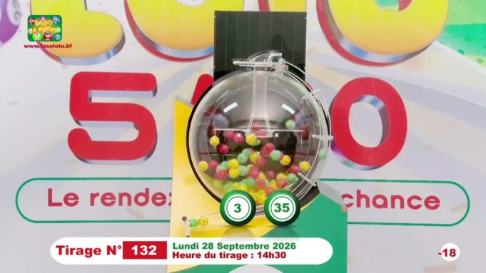 LONAB/FASO LOTO: les résultats du tirage du lundi 28 septembre 2026