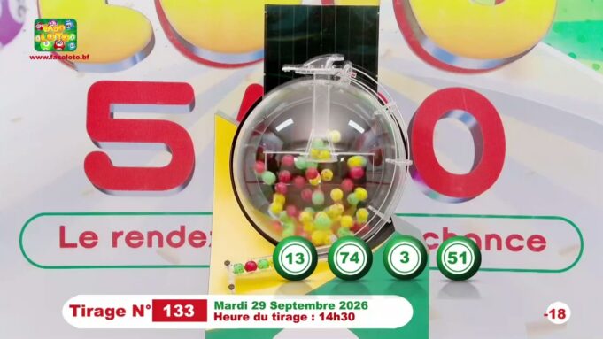 LONAB/FASO LOTO: les résultats du tirage du mardi 29 septembre 2026