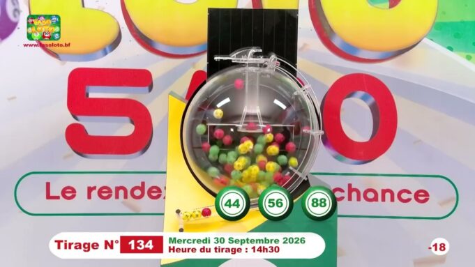 LONAB/FASO LOTO: les résultats du tirage du mercredi 30 septembre 2026