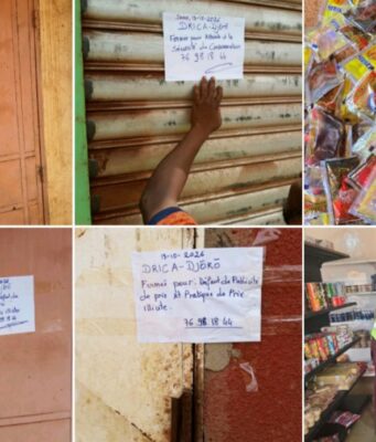 Burkina: 119 commerces contrôlés, 18 mis sous scellés à Dano et à Oronkua
