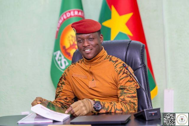 Le président du Faso, le capitaine Ibrahim Traoré