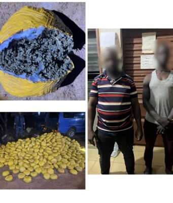 1 031 boules de chanvre indien interceptées, deux convoyeurs dans les filets de la police