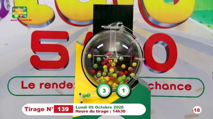 LONAB/FASO LOTO: les résultats du tirage du lundi 5 octobre 2026