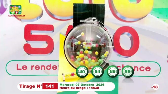 LONAB/FASO LOTO: les résultats du tirage du mercredi 7 octobre 2026