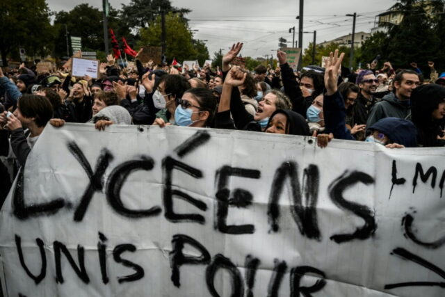 Manif des lycéens en France